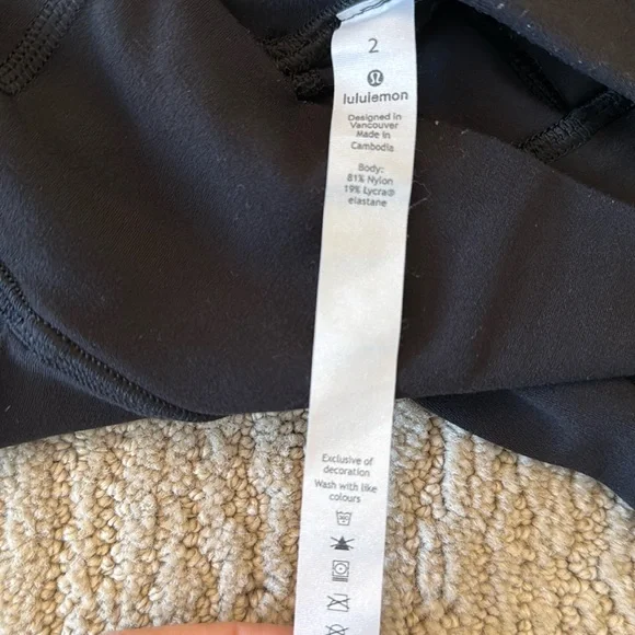 EUC Lululemon Black Align Jogger High Rise Crop Size 2 - Picture 9 of 11